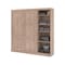 Bestar Pur Full Murphy Bed with Storage Unit (84W) in rustic brown 26898-000009 - alternate 5